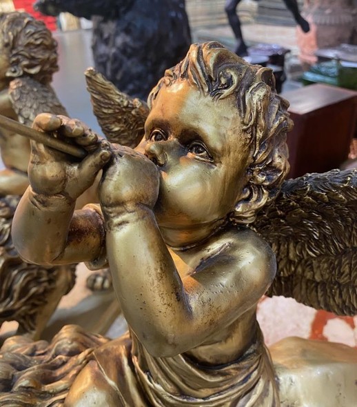 Antique sculpture "Putti on lions”