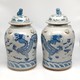 Pair of vases with cobalt painting "Dragons"