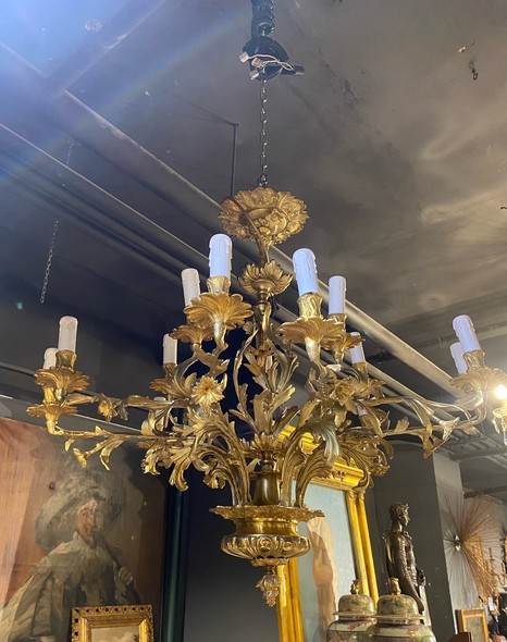 Antique paired chandeliers