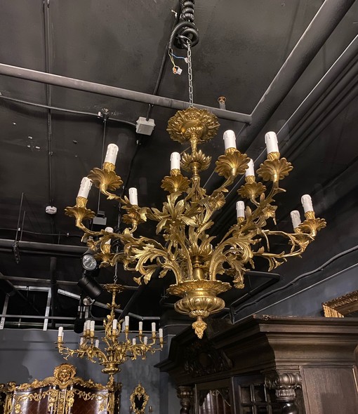 Antique paired chandeliers