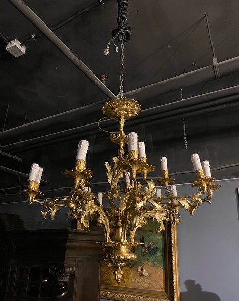 Antique paired chandeliers