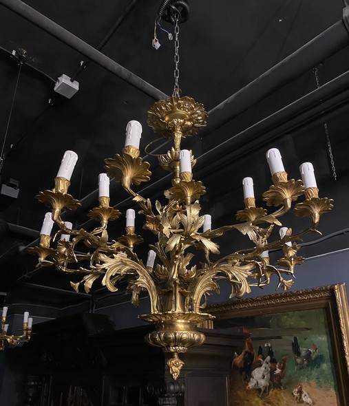 Antique paired chandeliers