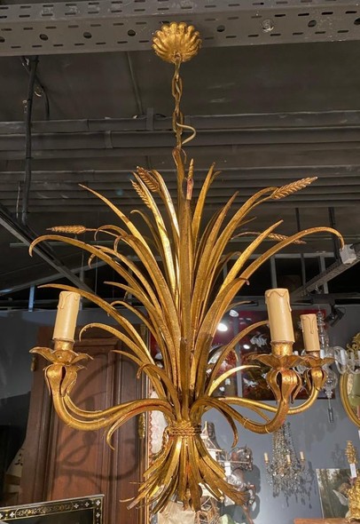 Vintage decorative chandelier "Bunch of wheat"