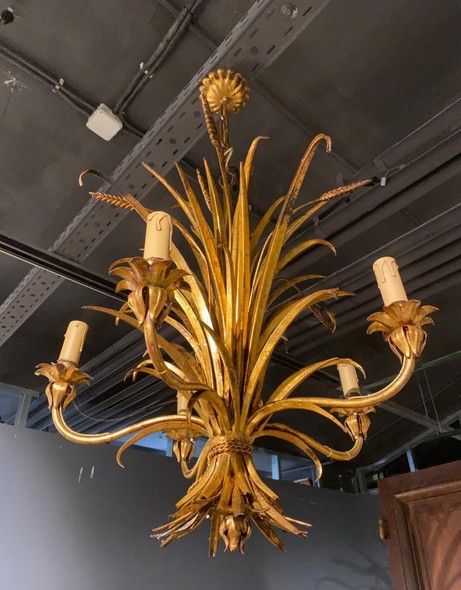 Vintage decorative chandelier "Bunch of wheat"