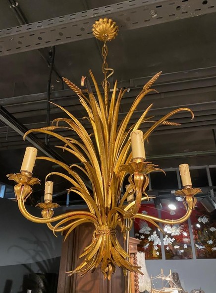 Vintage decorative chandelier "Bunch of wheat"