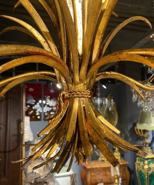 Vintage decorative chandelier "Bunch of wheat"