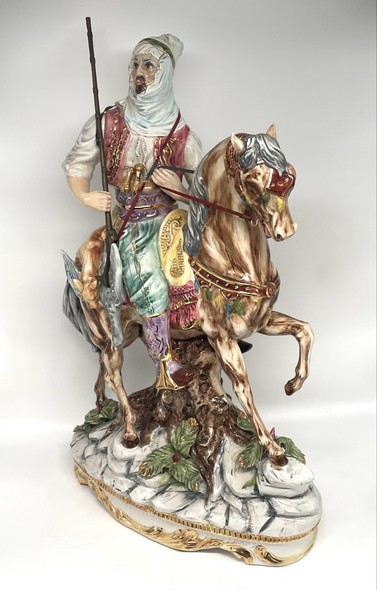 Vintage sculpture "Arab Horseman with loot"