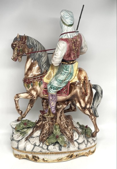 Vintage sculpture "Arab Horseman with loot"