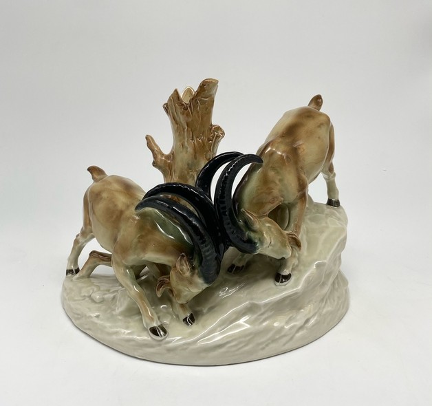 Antique sculpture "Mountain goats