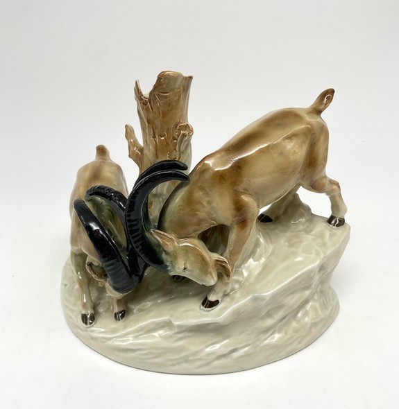 Antique sculpture "Mountain goats