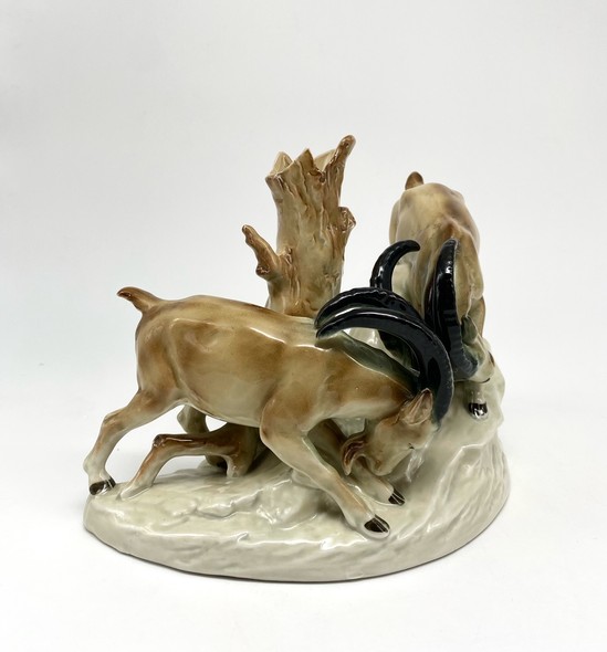 Antique sculpture "Mountain goats