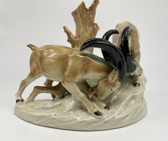 Antique sculpture "Mountain goats