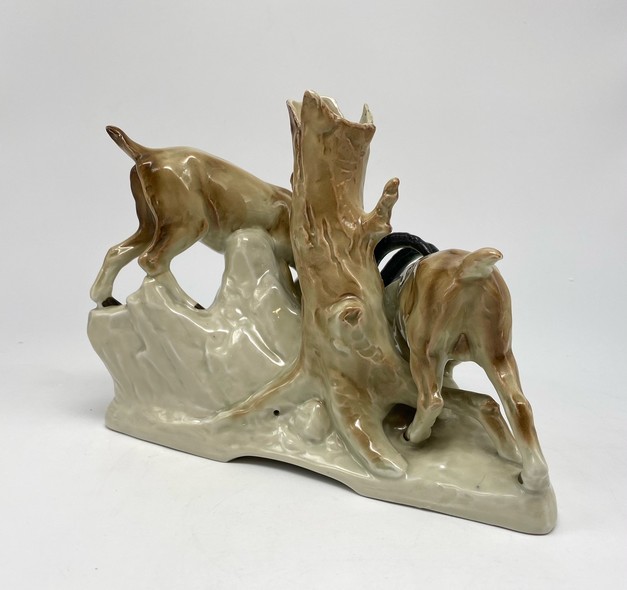 Antique sculpture "Mountain goats