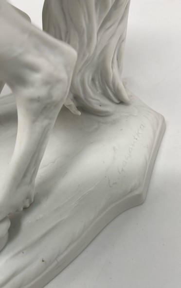 Antique sculpture of a horse