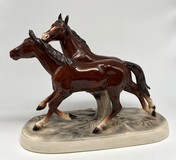 Antique statuette "Horses" Hertwig