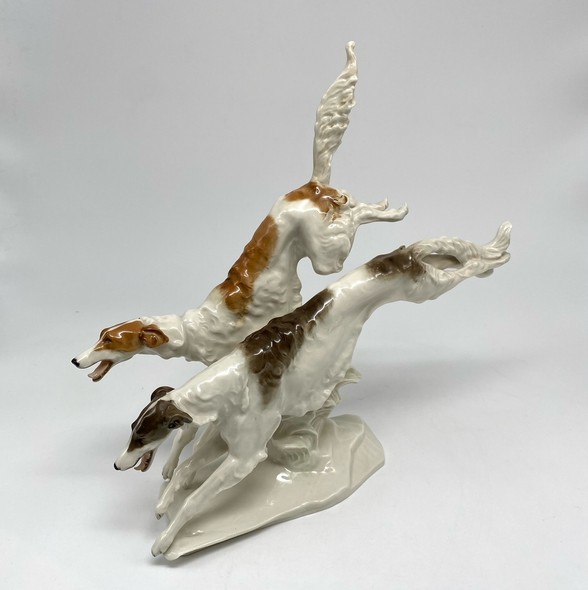 Vintage sculpture "Two greyhounds"