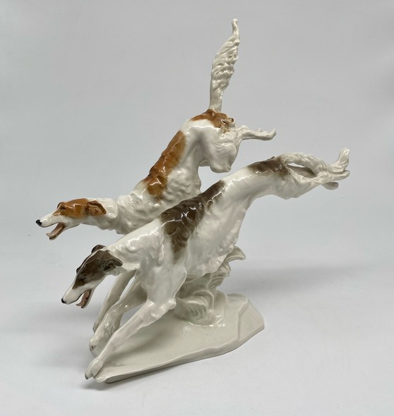 Vintage sculpture "Two greyhounds"