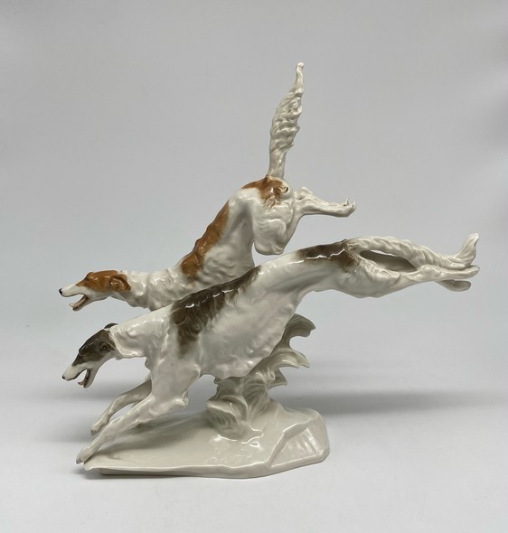 Vintage sculpture "Two greyhounds"