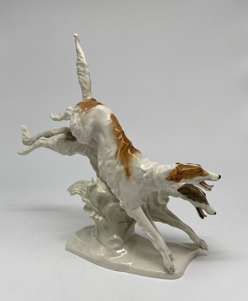 Vintage sculpture "Two greyhounds"