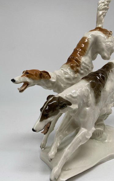 Vintage sculpture "Two greyhounds"