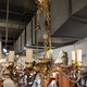 Antique chandelier with decor in the form of patinated angels