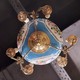 Antique chandelier with porcelain shade