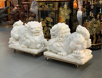 Antique paired sculptures "Pho Dogs"