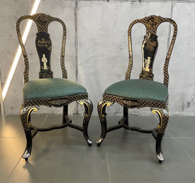 Antique paired chairs,
Chinoiserie