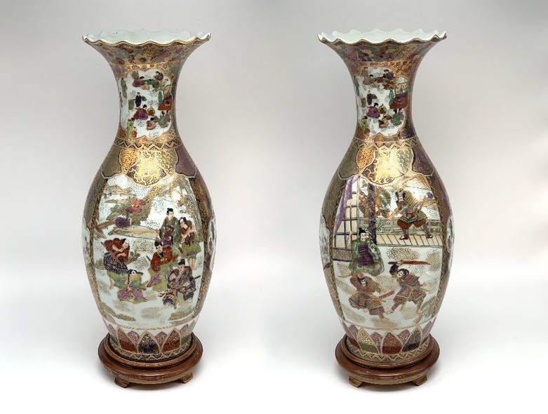 Paired antique Chinese vases