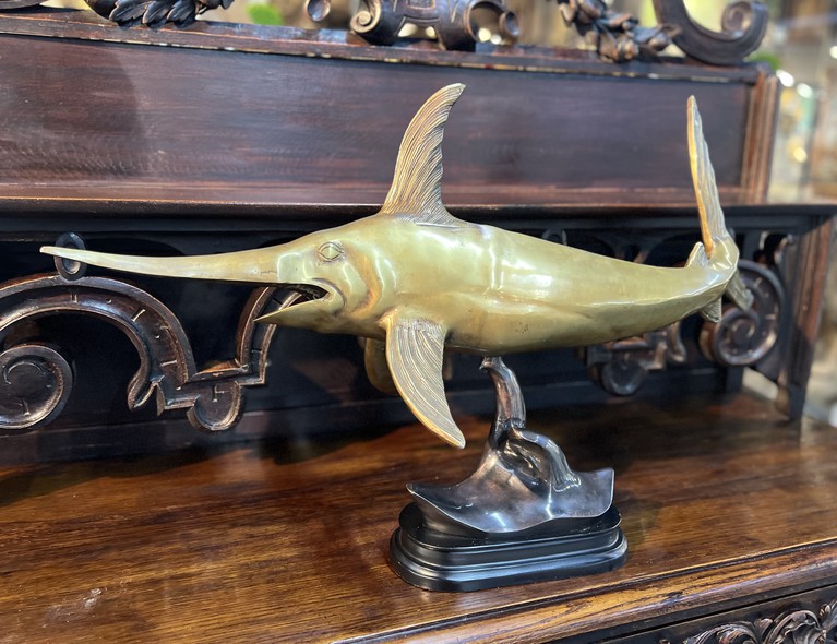 Винтажная скульптура «Рыба-Меч»