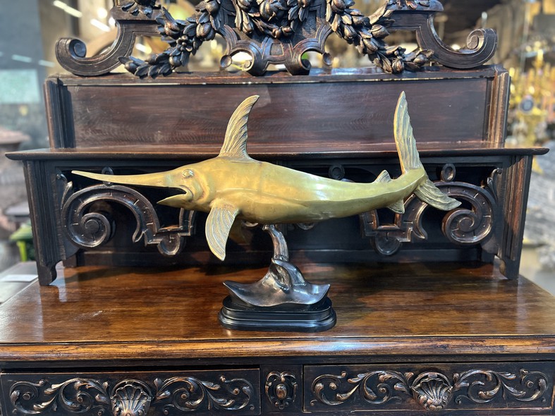 Винтажная скульптура «Рыба-Меч»