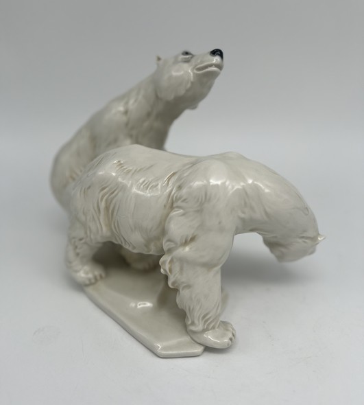 Антикварная скульптура «Медведи»