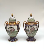 Antique paired amphorae
empire style