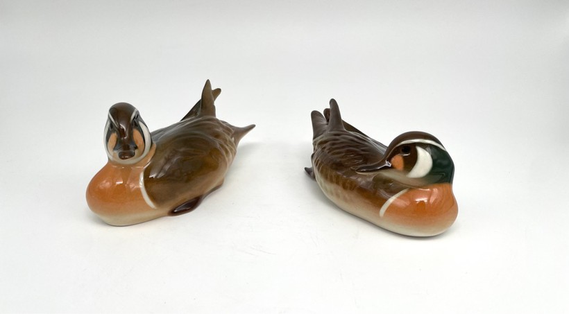 Antique paired sculptures of "Ducks"