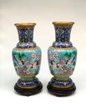 Antique cloisonné vases,
China