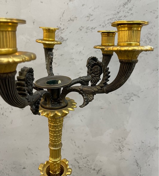 Antique Empire style candle holder