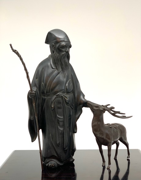 Antique sculpture by Durōjin, Japan