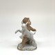 Антикварная статуэтка «Путти с козленком»