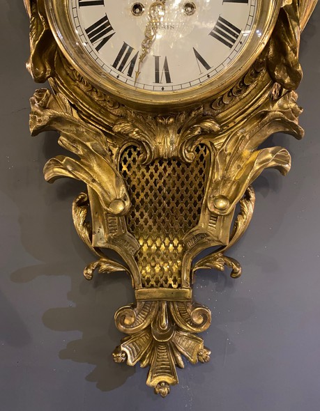 Antique cartel watch,
France, XIX century