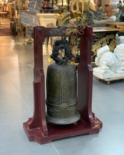 Antique oriental bell with dragons