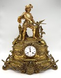 Antique clock "Musketeer".