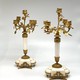Antique paired candlesticks