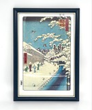 Винтажная гравюра 
Утагава Хиросигэ 
«Зимняя прогулка»