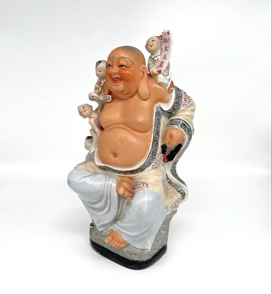 Vintage sculpture "Buddha with children"