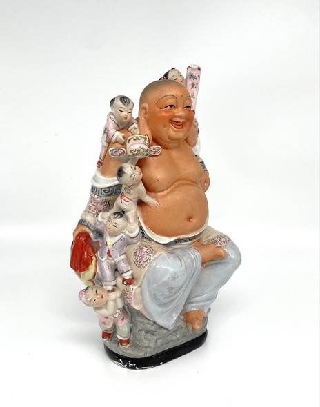 Vintage sculpture "Buddha with children"