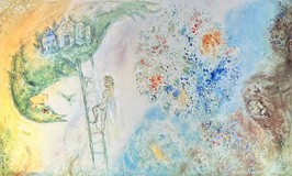 Антикварная гравюра 
«Зачарованный замок», Шагал