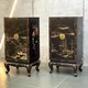 Antique paired cabinets in oriental style