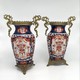 Antique paired Imari vases