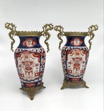 Antique paired Imari vases