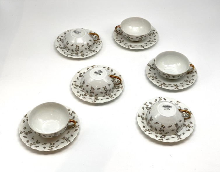 Antique set
for 6 persons, Limoges